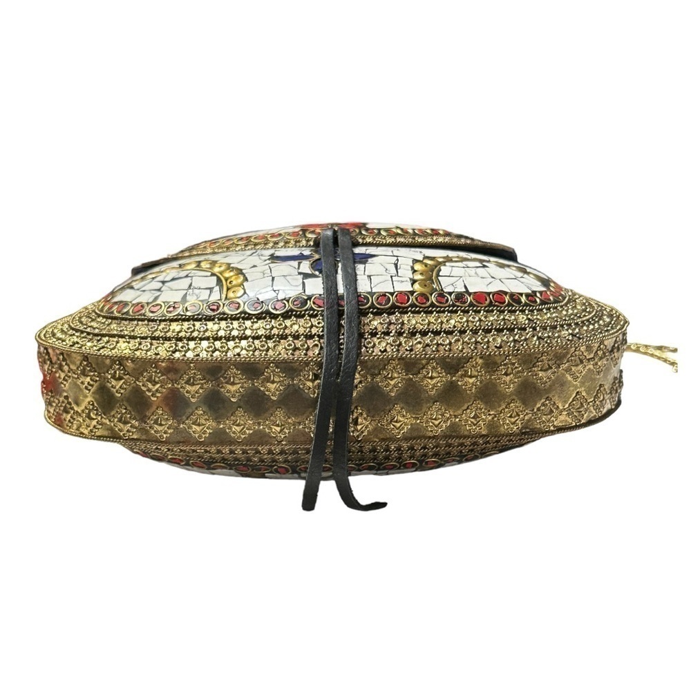 Sam Edelman Metal Gold Tone Mosaic Crossbody Purse - Picture 6 of 10